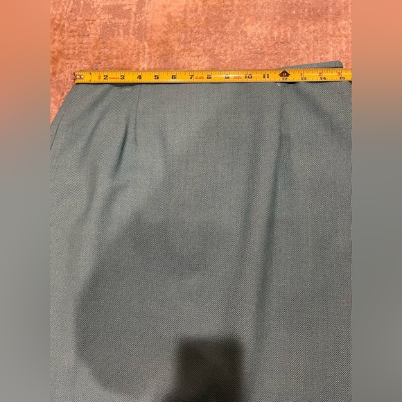 Josephine Chaus Silk Two Piece Suit Blazer Size 8. Skirt Size 10 Aqua Blue/Teal - Picture 11 of 14